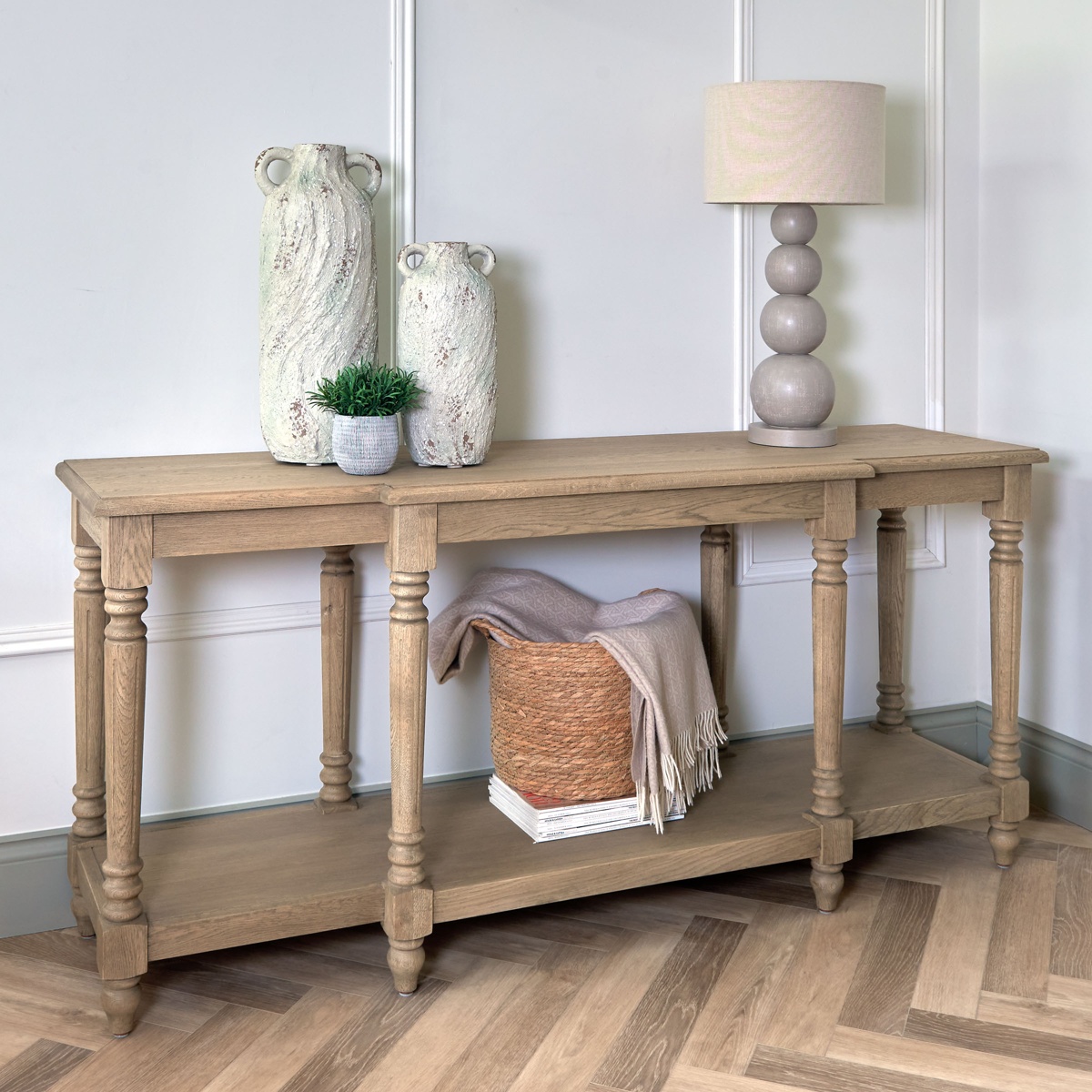 Cheswick Console Table - Weathered Oak