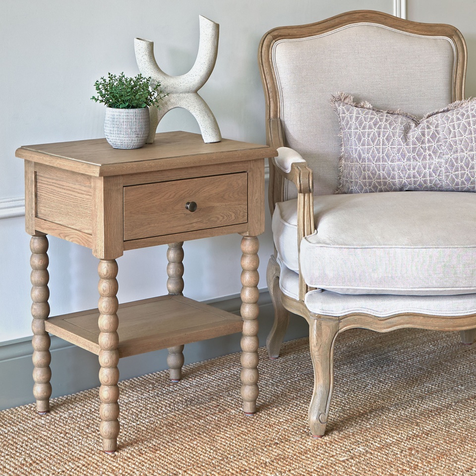 Cleveland Rectangular Side Table Small - Weathered Oak