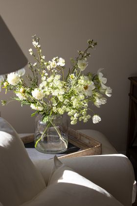 Faux Wild White Meadow Arrangement
