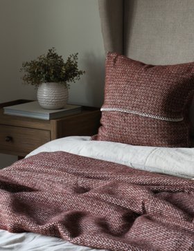 Extra Large Fig Woven Wool Throw