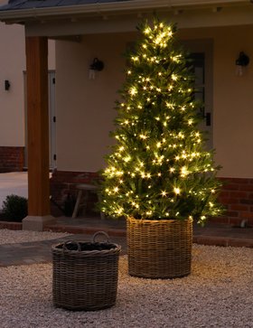 Christmas Tree Basket Planter With Handle