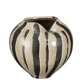 Brown Brushstroke Ceramic Vase