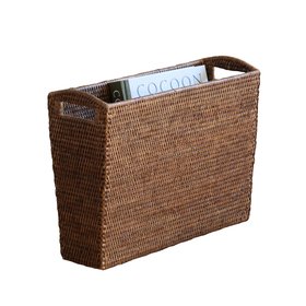 Marbury Brown Rattan Magazine Basket