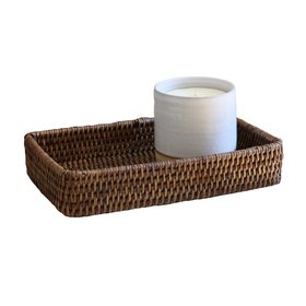 Marbury Brown Rattan Decorative Tray