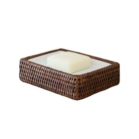 Marbury Brown Rattan Soap Dish
