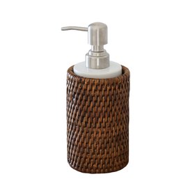 Marbury Brown Rattan Soap Dispenser