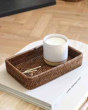 Marbury Brown Rattan Tray