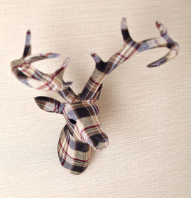 Tartan Stag with Fabric Finish