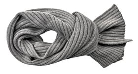 Cashmere-Rippenschal Dominik flanellgrau