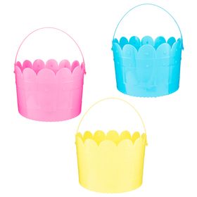 Easter Baskets £1 Poundland, Yellow, Pink, Blue
