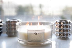 Poundland  - Spring 2020 Homewares Range: Faux Malone Candle & Bobble Candle
