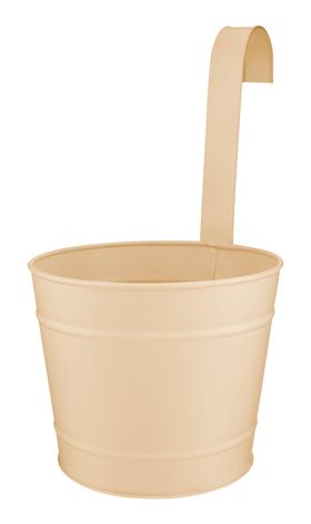 Hanging Metal Bucket, Peach