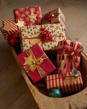 Rococo Themed Christmas Wrapping Paper and Accessories Range