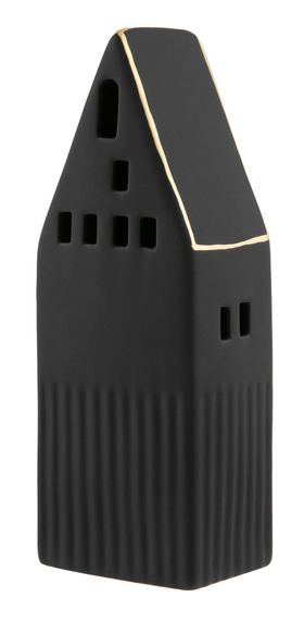 Black Ceramic House Tealight