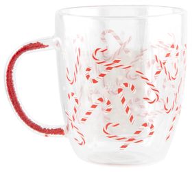 Glass Christmas Theme Mug