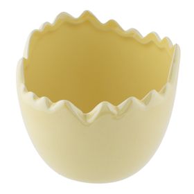 Yellow Easter Egg Shell Pot