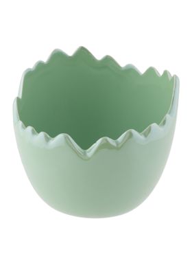 Green Easter Egg Shell Plant Pot