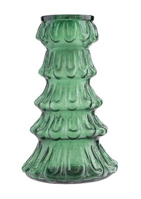 Green Glass Candle Holder