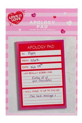 Valentines Apology Pad