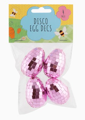 Pink Disco Easter Egg Decorations