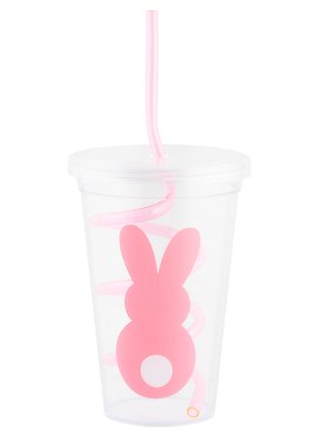 Pink Bunny Cup with Straw