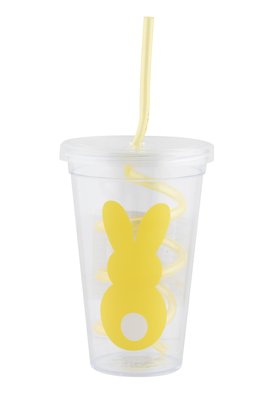 Yellow Bunny Cup with Straw