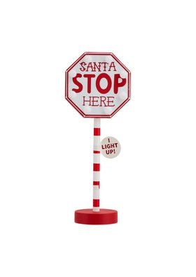 Christmas 2026: Light Up Santa Stop Here Sign