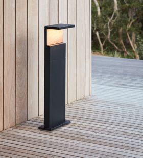 LEDlux National LED 12V Bollard In Timber/Black