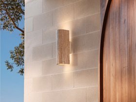 Bridge 2 Light Up/Down Wall Light in Travertine