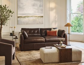 Camden Sofa Bed In Hard Wearing Heritage Leather Bark