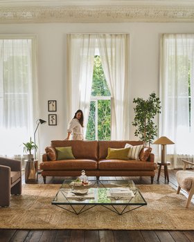 Notting Hill XL Sofa Antiqued Leather Bison