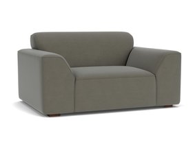 DALSTON LOVESEAT STAIN_RESISTANT_MOLESKIN_VELVET__FROSTED_STEEL