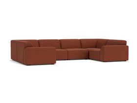 DALSTON LARGE U SHAPE SOFA SLUBBY_COTTON__RED_EARTH