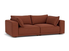 WIMBLEDON MEDIUM SOFA SLUBBY COTTON RED EARTH