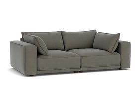 WIMBLEDON MEDIUM SOFA STAIN RESISTANT MOLESKIN FROSTED STEEL
