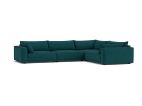 WIMBLEDON LARGE CORNER SOFA STAIN RESISTANT CHENILLE CANTON