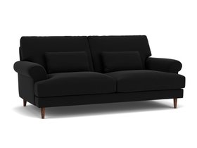 KNIGHTSBRIDGE MEDIUM SOFA EASY CLEAN VELVET EBONY