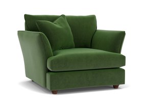 Hampstead Armchair In Stain Resistant Cotton Velvet Holly
