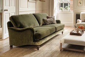 Kensington Large Sofa in Stain Resistant Classic Velvet Myrtle