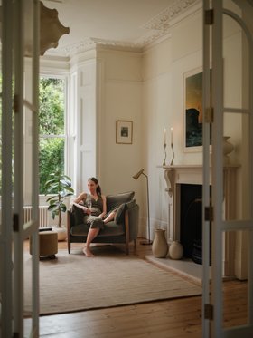 South Bank Armchair in Stain Resistant Classic Velvet Kelp