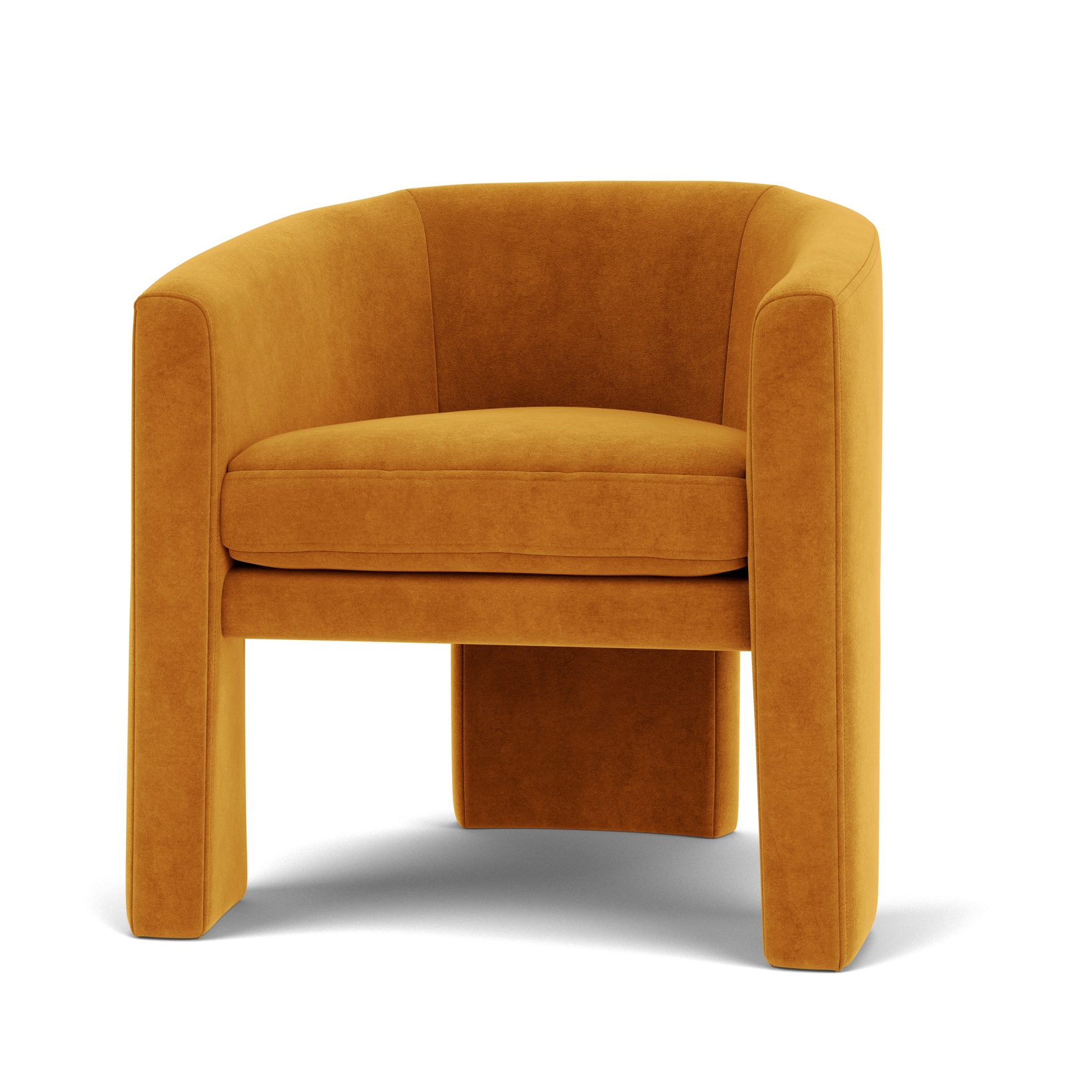 Wandsworth Chair In Stain Resistant Cotton Velvet Saffron