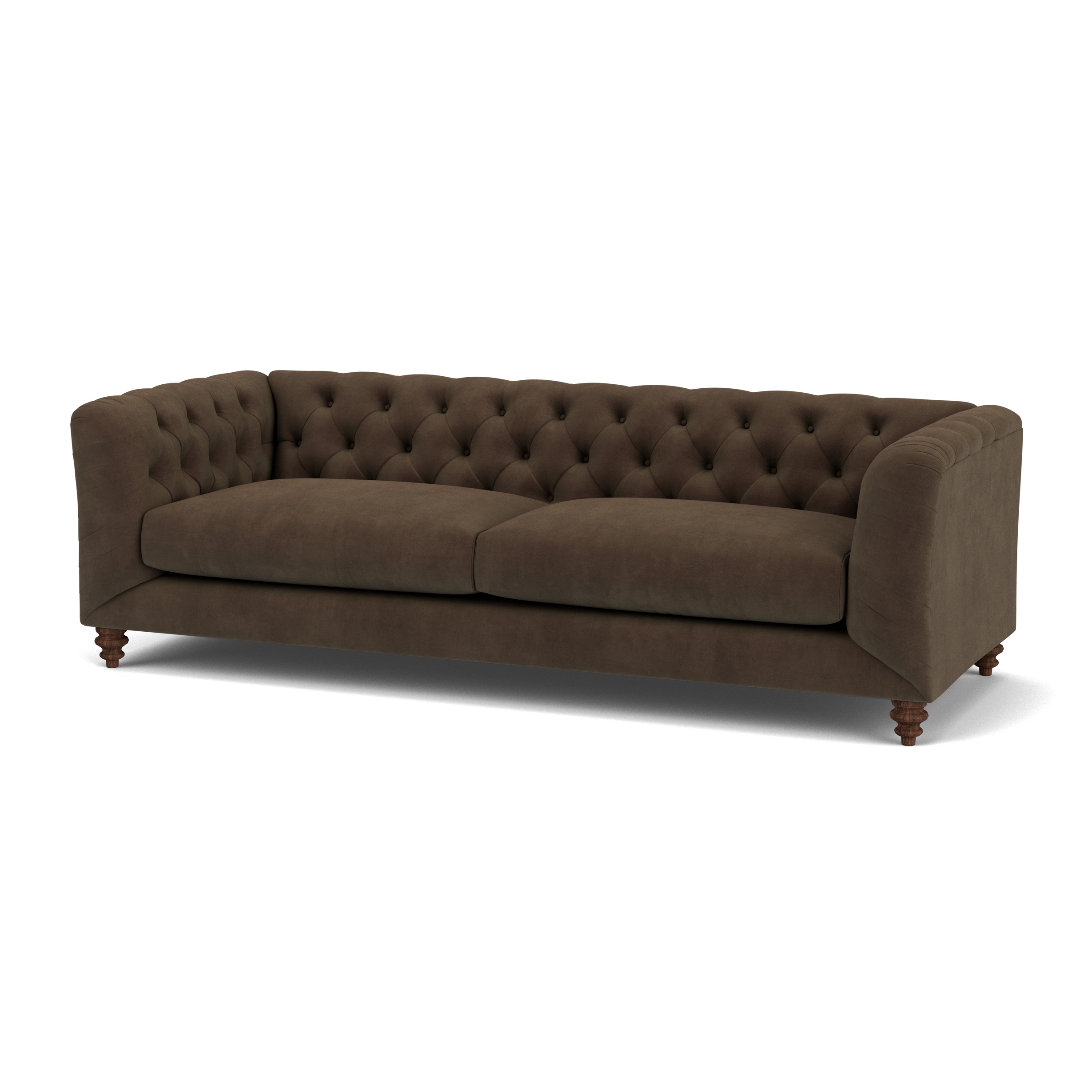 Dulwich Grand Sofa In Stain Resistant Plush Velvet Roasted Chestnuts
