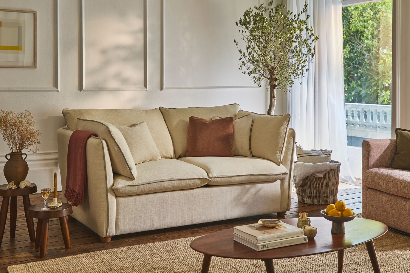 Bloomsbury Sofabed In Stain Resistant Linen Cotton Dusty