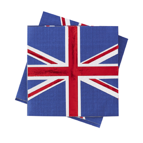 RO 408   Union Jack Paper Napkins   Cut Out