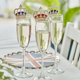 Ginger Ray Gold Crown Jubilee Glass Topper Decorations