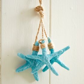 Nautical 3 Starfish Hanger - Blue