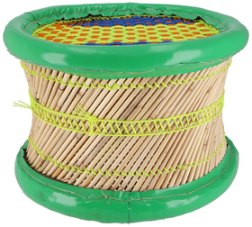 Hocker Schilfrohr grün