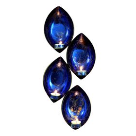 Wandkerzenhalter Blau