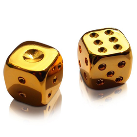 Luxury Gold Plated Playing Dice