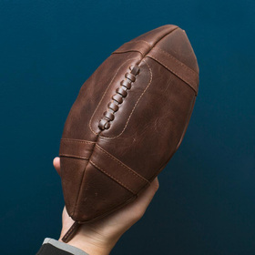 American Football Luxe Leather Washbag